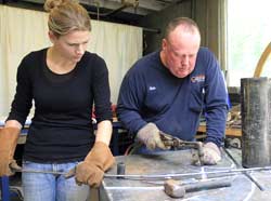 Photo of: learning to use an oxy-acetylene torch