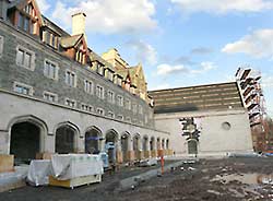 row of arches on North Hall to be known as Wright Cloister