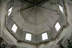 an octagonal room that seats 16 to 24