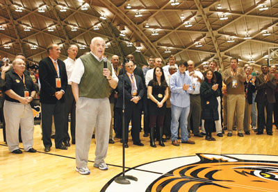 playing floor at Jadwin named in honor of Pete Carril