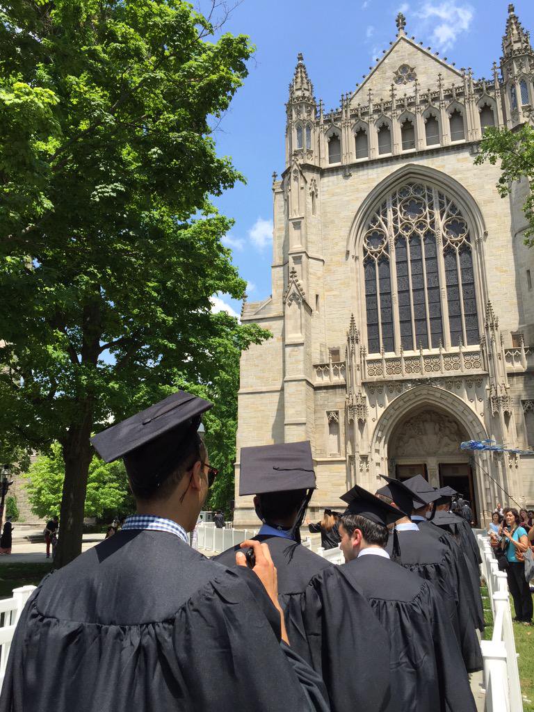 The graduates enter the chapel for the University's 268th Baccalaureate. #Princeton15 http://t.co/DwUTZbIu0C