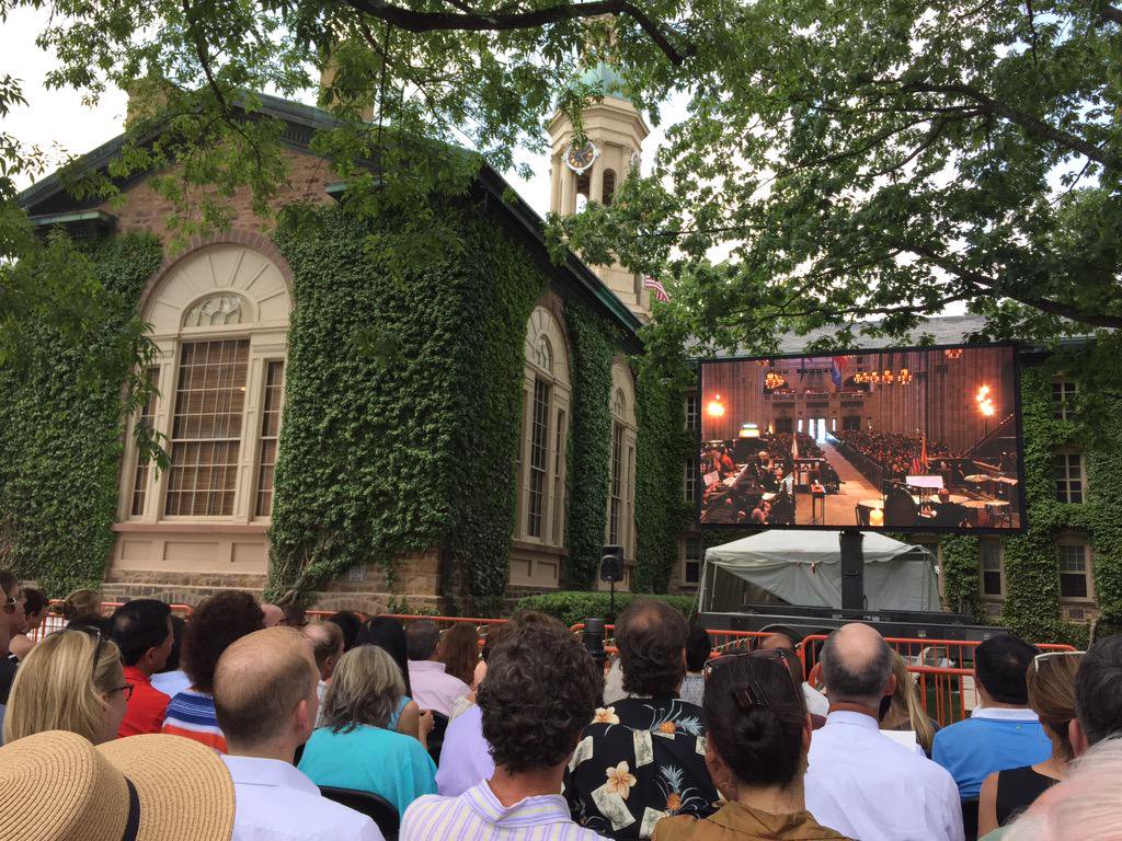 "Huge shout out" to the family and friends outside from @lisapjackson86! #Princeton15 http://t.co/yjAP02H8JM